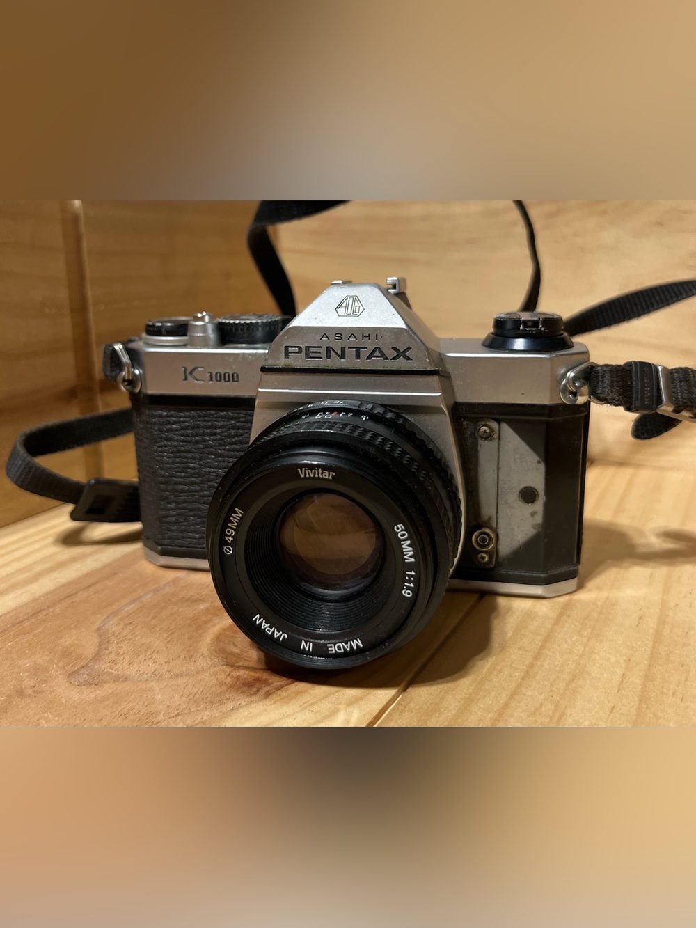 Pentax K1000 35mm SLR Film Camera with Vivitar 50mm Parts